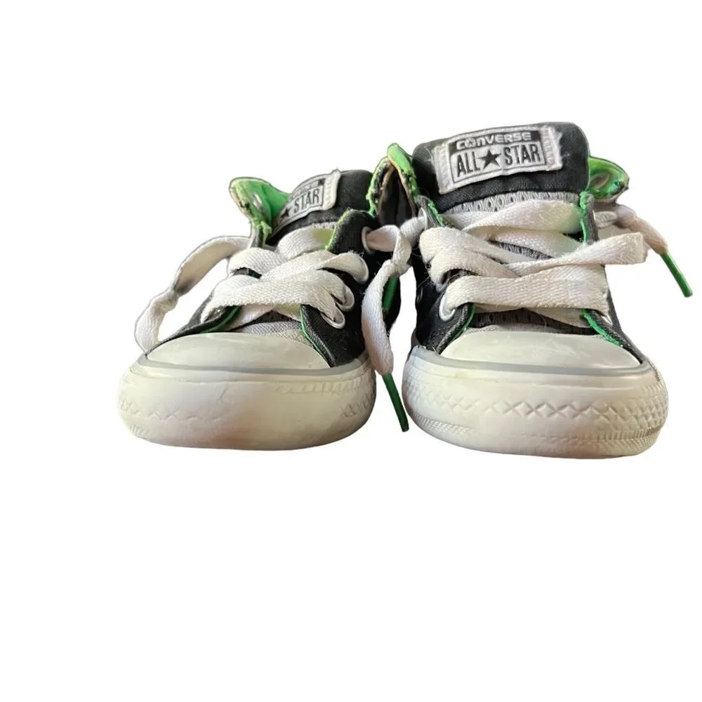 Converse All Stars unisex youth sneakers in grey, green‎ and black size 11